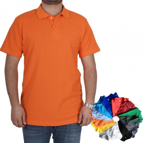 The Effe Toptan Polo Yaka Tişört Turuncu